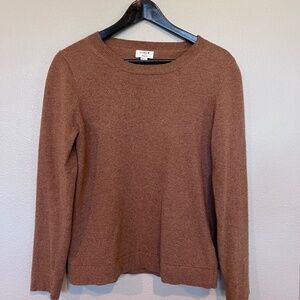 J.Crew Factory Women's Medium Weight Crew Teddi Sweater - Small - Heather Camel.